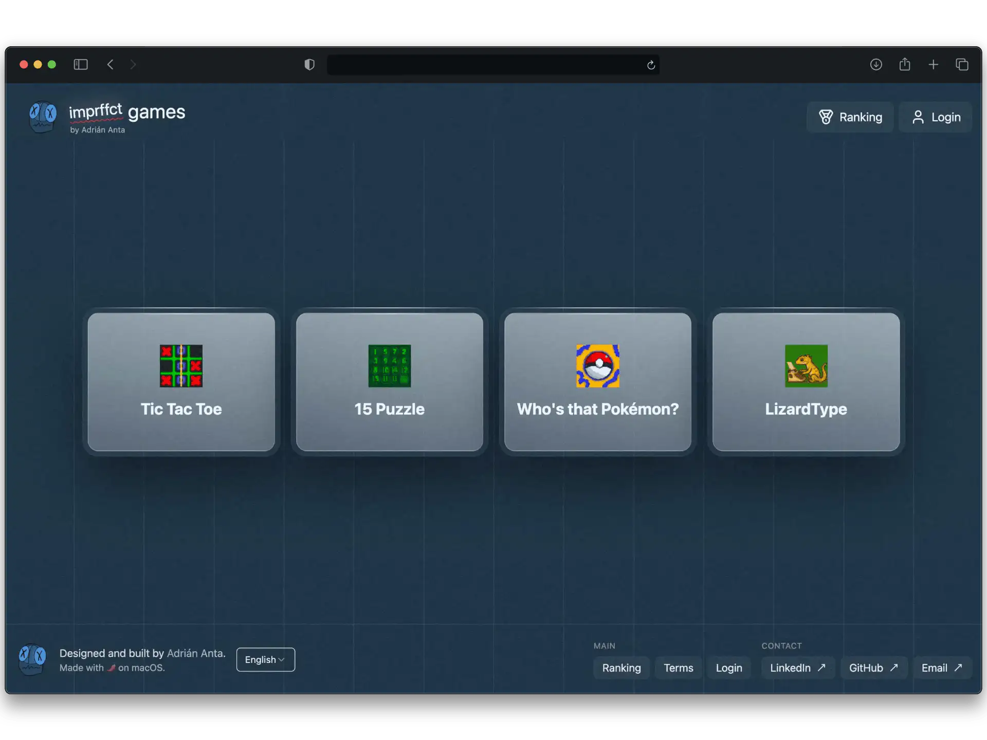 Desktop preview image of Imprffct games